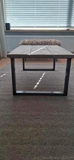 Leuke salontafel stalen onderstel, Huis en Inrichting, Ophalen, 50 tot 100 cm, 50 tot 100 cm, Minder dan 50 cm