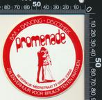 Sticker: Bar Dancing Discotheek Promenade - Beverwijk (1), Ophalen of Verzenden, Zo goed als nieuw, Bedrijf of Vereniging