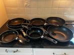 Koekenpannen - Diverse Maten vraagprijs is per stuk., Ophalen of Verzenden, Gebruikt, Aluminium, Koekenpan of Braadpan