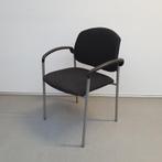 set 2x Interstuhl kantinestoelen - zwart stoelen kantoorstoe