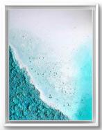 Turquoise Acryl Schilderij - 55x78 cm, Ophalen of Verzenden