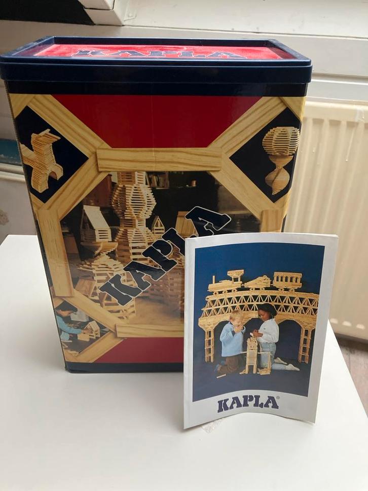 Kapla Houten Bouwstenen in Opbergdoos, Kinderen en Baby's, Speelgoed | Bouwstenen, Zo goed als nieuw, Overige merken, Ophalen