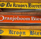 Emaille borden bord reclamebord origineel Langcat bier, Antiek en Kunst, Ophalen