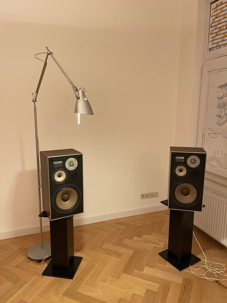 Technics SB-302 met standarts, Audio, Tv en Foto, Luidsprekers, Gebruikt, Front, Rear of Stereo speakers, 120 watt of meer, Overige merken