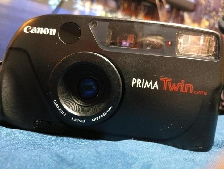 Canon Prima Twin Date (Twin Lens) Analoge Camera nieuw bat., Audio, Tv en Foto, Fotocamera's Analoog, Zo goed als nieuw, Compact