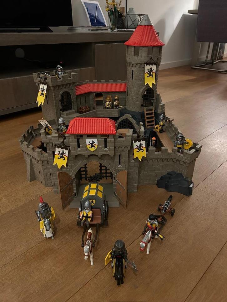 Playmobil kasteel Leeuwenridders 4865, Kinderen en Baby's, Speelgoed | Playmobil, Gebruikt, Complete set, Ophalen