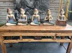 Indonesie houtsnijwerk beeld Indonesische handwerk muzikant, Ophalen of Verzenden