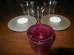 6 Waxinelichthouders, Ophalen of Verzenden, Gebruikt, Overige materialen, Minder dan 25 cm