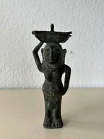 Oud Brons Khmer beeldje, Cambodja boedha Hindoe Tempel Art, Antiek en Kunst, Ophalen of Verzenden