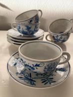 5 theekopjes met schotel zwiebelmuster van Louie Regout, Antiek en Kunst, Ophalen of Verzenden