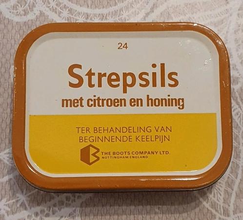 Vintage blik strepsils, Verzamelen, Blikken, Zo goed als nieuw, Overige, Overige merken, Ophalen