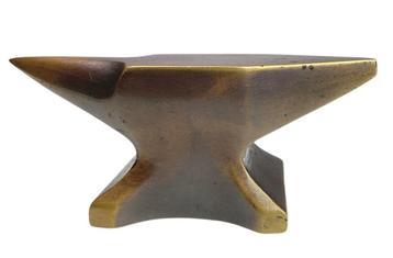 Vintage brons /koperen juweliersaambeeld / paperweight beschikbaar voor biedingen