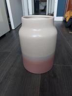 Nieuwe grote vaas in beige en roze kleur, Ophalen, Overige kleuren, Aardewerk of Porselein, Nieuw