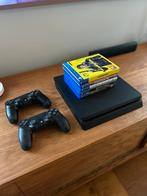 Sony PS4 Slim + 2 Controllers + 5 Top Games!, Spelcomputers en Games, Vanaf 18 jaar, 1 speler, Eén computer, Zo goed als nieuw
