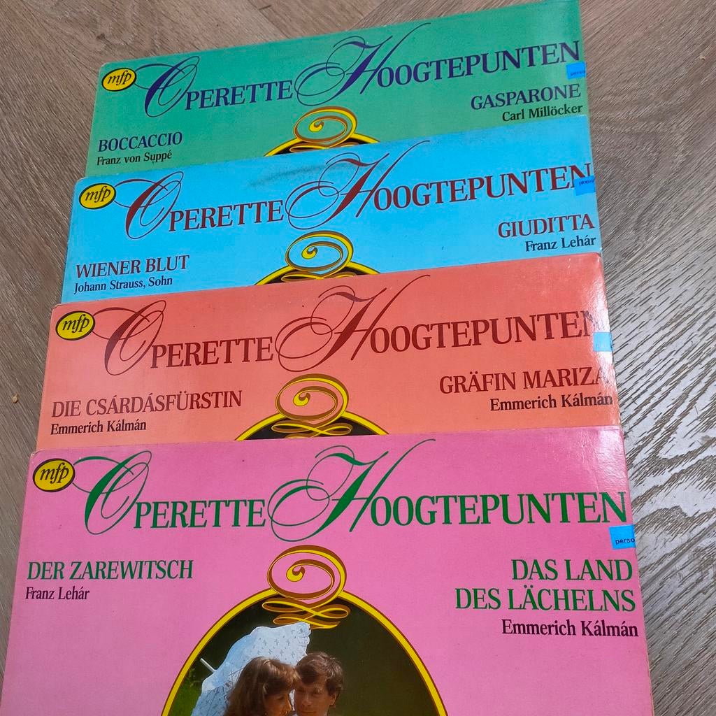 Operette  hoogtepunten 4x lp klassiek, Ophalen of Verzenden, Zo goed als nieuw, Cd of Plaat