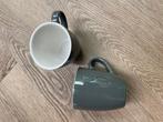 HEMA Koffiekopjes - Grijs - Set van 2, Keramiek, Ophalen of Verzenden, Zo goed als nieuw, Effen