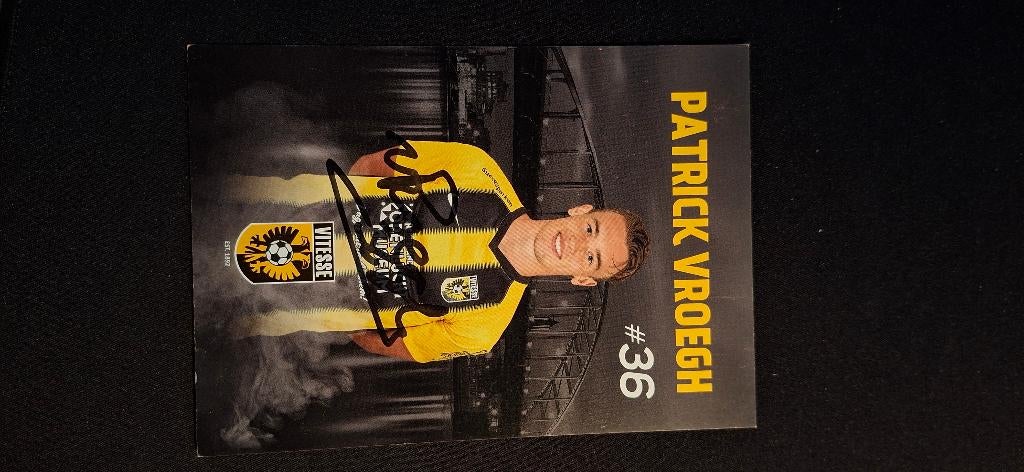 Spelerskaart met handtekening; Patrick Vroegh # Vitesse, Verzenden, Nieuw, Vitesse, Spelerskaart