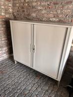 Rokdeurkast hout laag model, Huis en Inrichting, Kasten | Roldeurkasten en Archiefkasten, Ophalen, Gebruikt, 100 tot 150 cm, Meerdere deuren