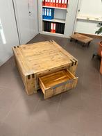 Salontafel met 2 lades, Ophalen, Gebruikt, 100 tot 150 cm, 50 tot 100 cm