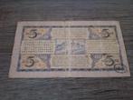 Lastig biljet 5 gulden Nederlands-Indië, Javasche Bank 1927, Ophalen of Verzenden, 25 gulden