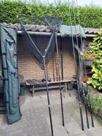 Karperset, vishengels, Shimano baitrunners, schepnetten etc., Watersport en Boten, Hengelsport | Karpervissen, Ophalen, Gebruikt