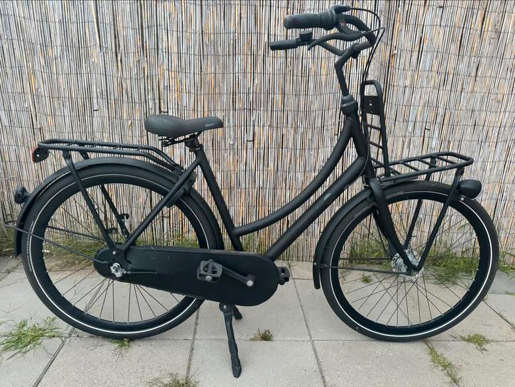 Gazelle Puur NL Midnight Moederfiets, Fietsen en Brommers, Fietsen | Dames | Moederfietsen, Zo goed als nieuw, Gazelle, 2 zitjes