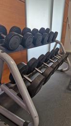 Technogym Dumbellrek met 6 sets; 10-12-14-28-30-32kg, Ophalen, Zo goed als nieuw, Dumbbell