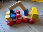 Houten takelwagen met aanhanger en magnetische takel (IKEA), Ophalen, Gebruikt, Duw- of Trekspeelgoed
