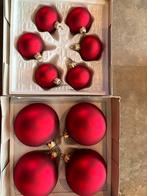 Kerstballen rood en champange kleurig, Diversen, Kerst, Ophalen, Zo goed als nieuw