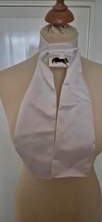 Witte bef plastron dressuurkleding paardrijden, Kinderen, Dressuur, Ophalen of Verzenden, Zo goed als nieuw