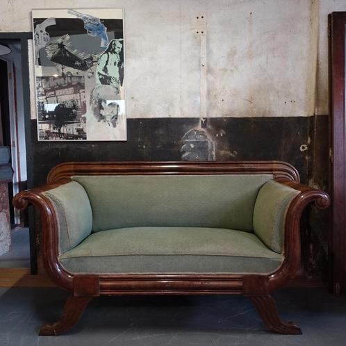 Oude Biedermeier Bank Sofa, Antiek en Kunst, Antiek | Meubels | Stoelen en Banken, Ophalen