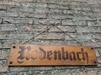Origineel houten reclamebord Rodenbach met zegel, Verzamelen, Ophalen of Verzenden, Nieuw, Reclamebord, Plaat of Schild, Overige merken