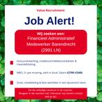 Vacature: Financieel Administratief Medewerker (barendrecht), Vacatures, 33 - 40 uur, MBO, Vast contract
