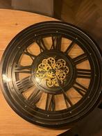 Grote radarklok diameter 80 cm zwart/brons., Huis en Inrichting, Ophalen, Zo goed als nieuw, Wandklok