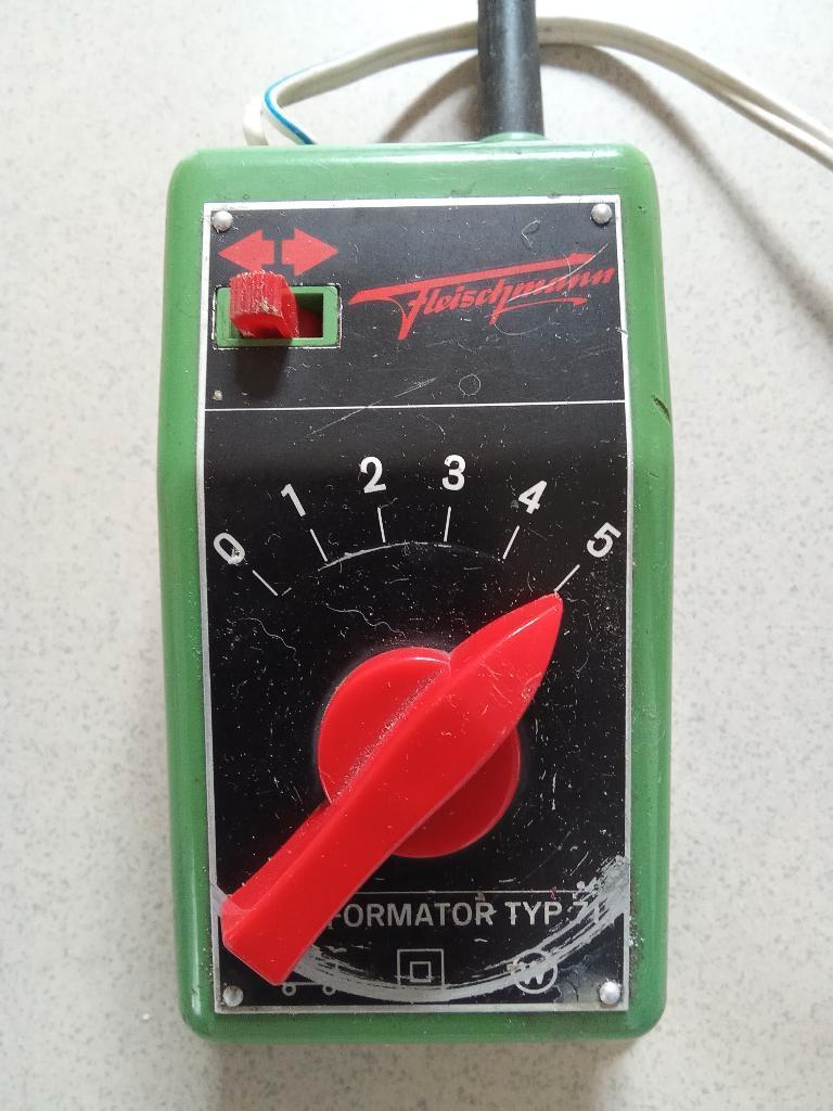 Fleischmann transfo, met 2 rails., Transformator of Voeding, Gebruikt, Gelijkstroom, Fleischmann