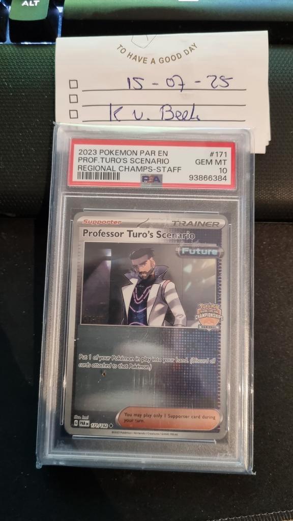 Pokemon Championship STAFF PSA 10 #171 PROF.TURO'S SCENARIO, Hobby en Vrije tijd, Verzamelkaartspellen | Pokémon, Nieuw, Losse kaart