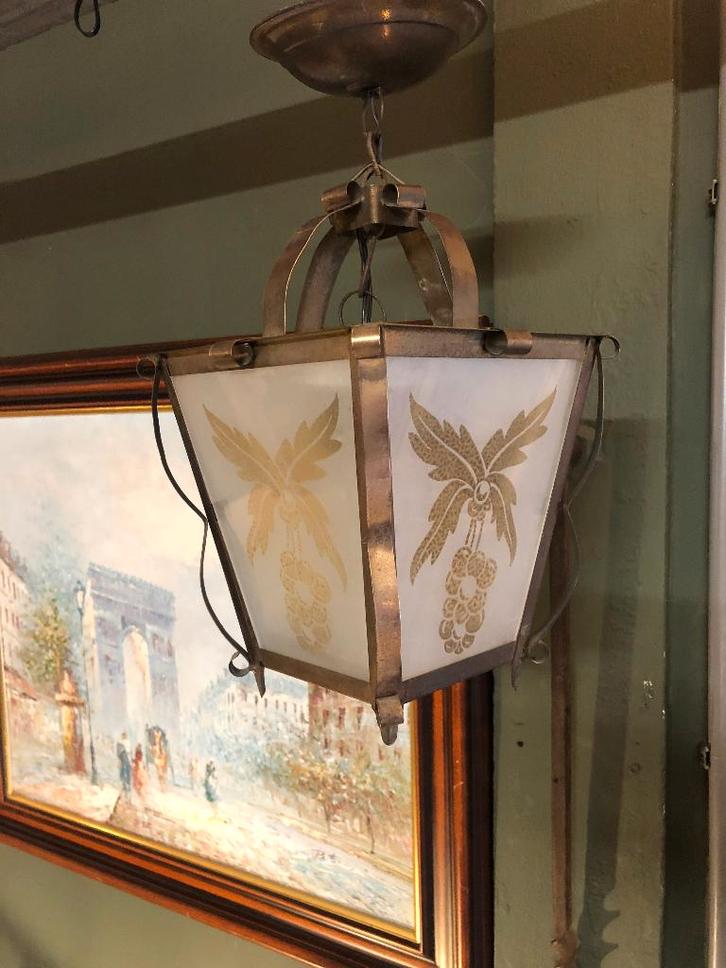 Prachtig Frans Hal Plafond Lampje., Antiek en Kunst, Antiek | Lampen, Ophalen of Verzenden
