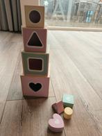 Litte Dutch stapelblokken vormenstoof 4 stuks zgan, Kinderen en Baby's, Speelgoed | Houten speelgoed, Overige typen, Ophalen of Verzenden