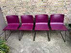 Donkerrode/paarse Ikea eetkamerstoelen 4 stuks, Huis en Inrichting, Stoelen, Ophalen, Gebruikt, Kunststof, Vijf, Zes of meer stoelen