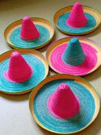Rieten sombrero 4x, Hobby en Vrije tijd, Feestartikelen, Ophalen of Verzenden, Zo goed als nieuw, Versiering