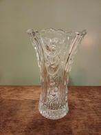 Vintage Vetreria Borgonovo Kristalglazen Vaas met Rozen, Overige kleuren, Ophalen of Verzenden, Minder dan 50 cm, Glas