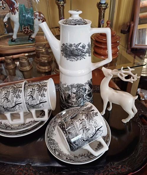 Verzamelingen: antiek jachtservies., Antiek en Kunst, Antiek | Servies compleet, Ophalen of Verzenden