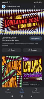 Lowlands ticket over!, Tickets en Kaartjes, Eén persoon
