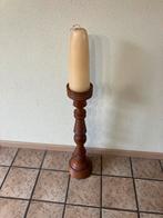 Houten Kaarsenstandaard met Kaars - 66cm, Huis en Inrichting, Woonaccessoires | Kandelaars en Kaarsen, Ophalen, Gebruikt, Kandelaar