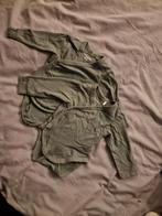 2 Zachte Groene Overlagrompertjes | Maat 44 tweeling of eenl, Prénatal, Nacht- of Onderkleding, Gebruikt, Jongetje of Meisje