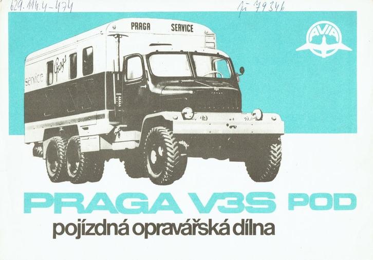 Folder Praga - Avia V3S POD (Tsjechische truck - ca.1960), Boeken, Auto's | Folders en Tijdschriften, Gelezen, Overige merken