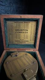 Antiek Brunton Kompas in Houten Doos, Antiek en Kunst, Antiek | Gereedschap en Instrumenten, Ophalen of Verzenden