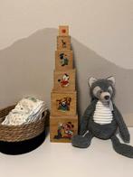 Houten vintage stapeltoren the walt disney productions baby, Ophalen of Verzenden, Donald Duck, Gebruikt
