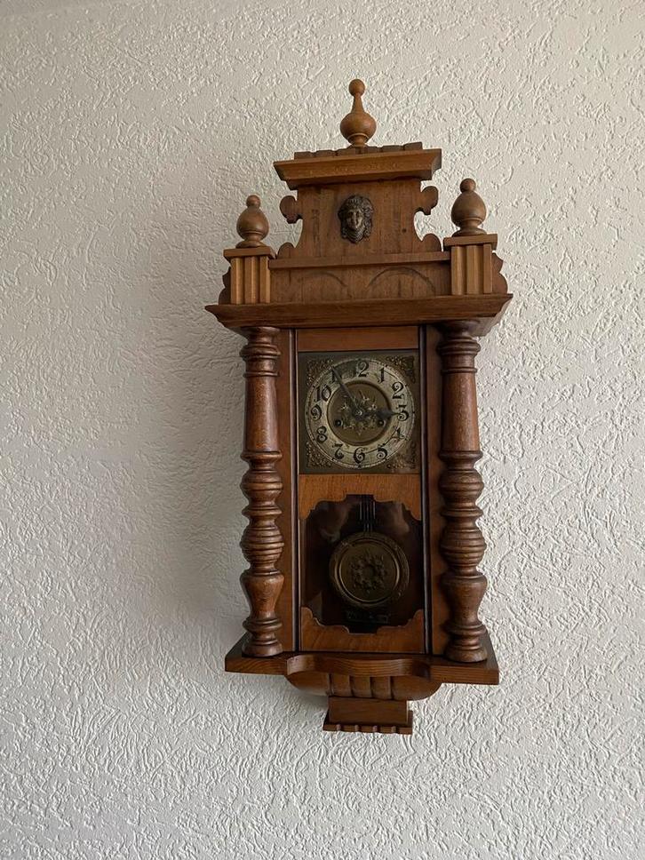 Antieke Houten Wandklok, Antiek en Kunst, Antiek | Klokken, Ophalen