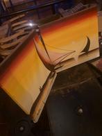 Twee handgeschilderde canvas schilderijen - Boten, Ophalen of Verzenden